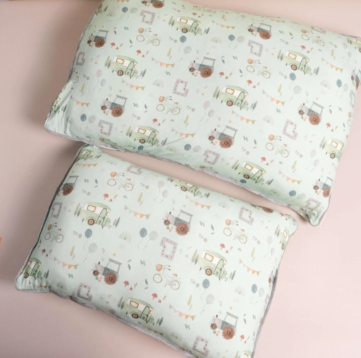 Green van pillow