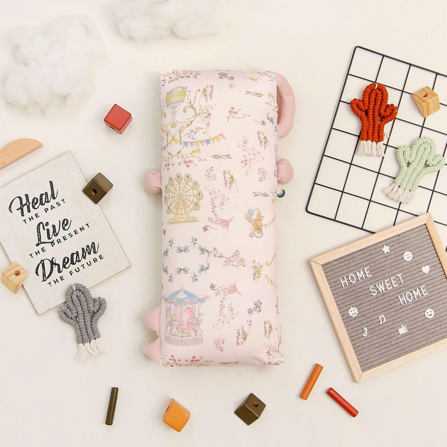 Carousel pink bolster