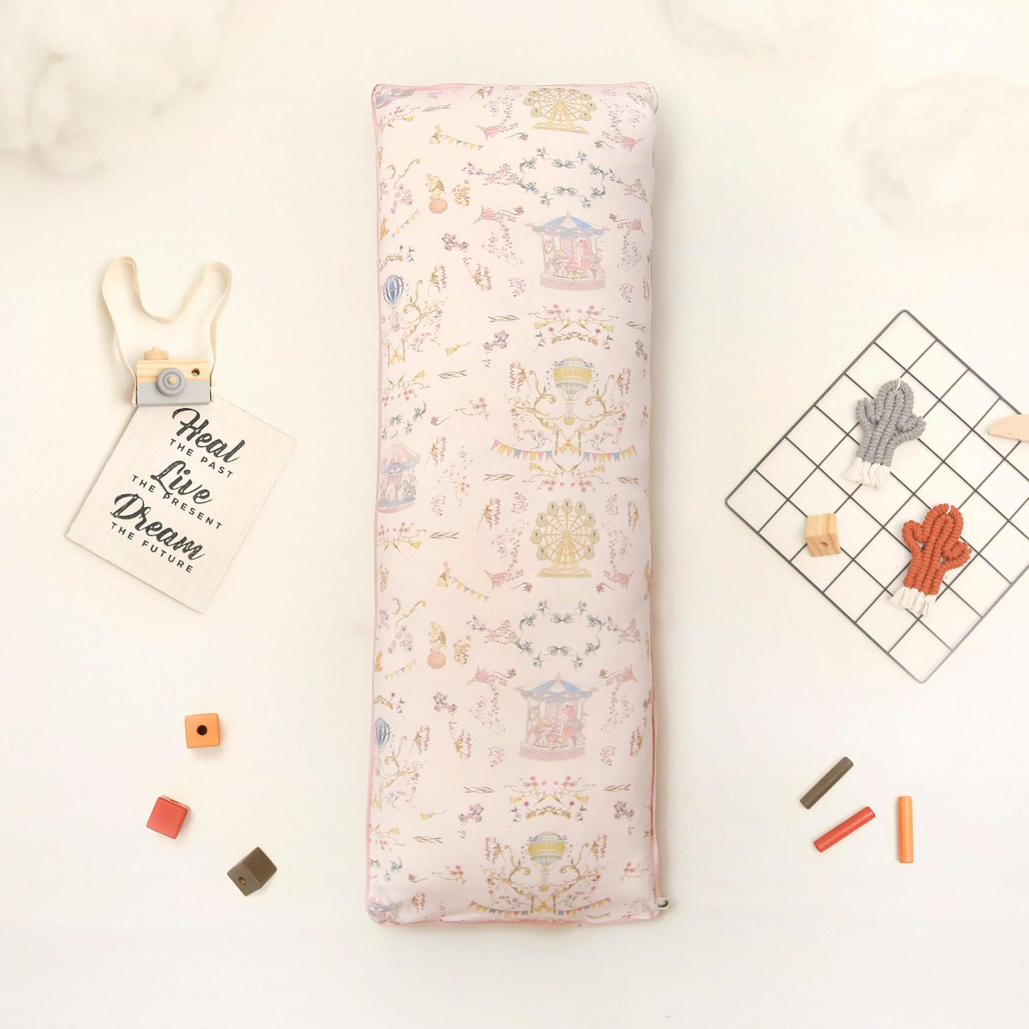 Carousel pink bolster