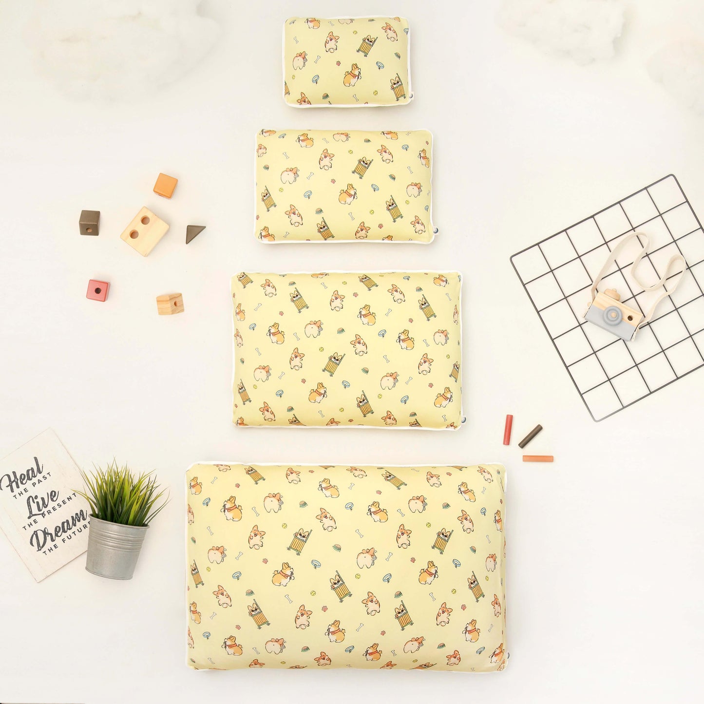 Corgi day out pillow