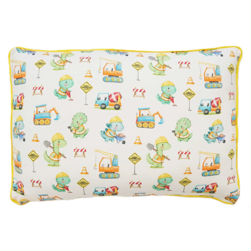 Dino construction pillow