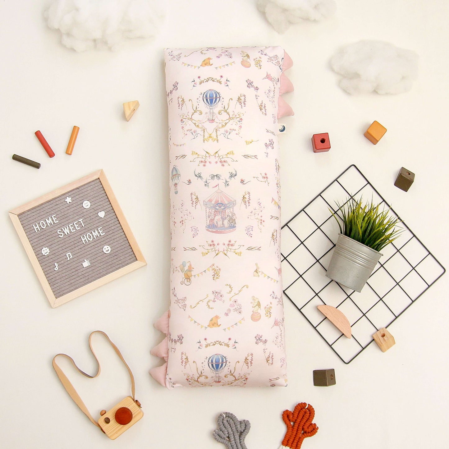 Carousel pink bolster