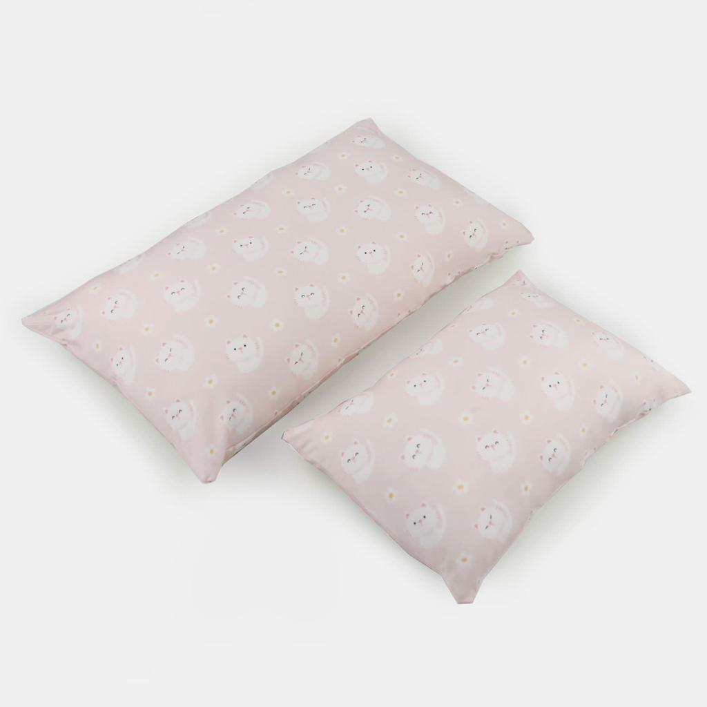 Pink cat pillow